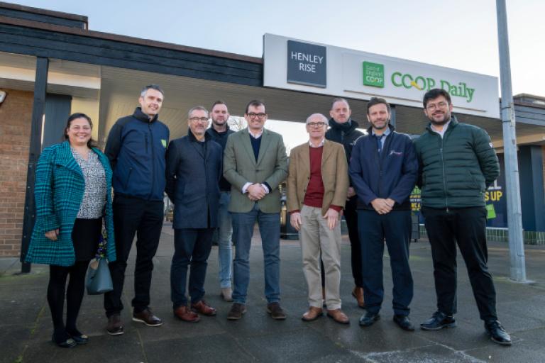 East of England Co-op and Fircroft Hairdressing celebrate new look Henley Rise precinct with Ipswich Borough Councils Cllr Neil MacDonald and Patrick Spencer MP