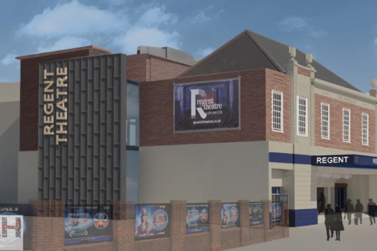 An artist's impression of the Ipswich Regent Theatre following its redevelopment