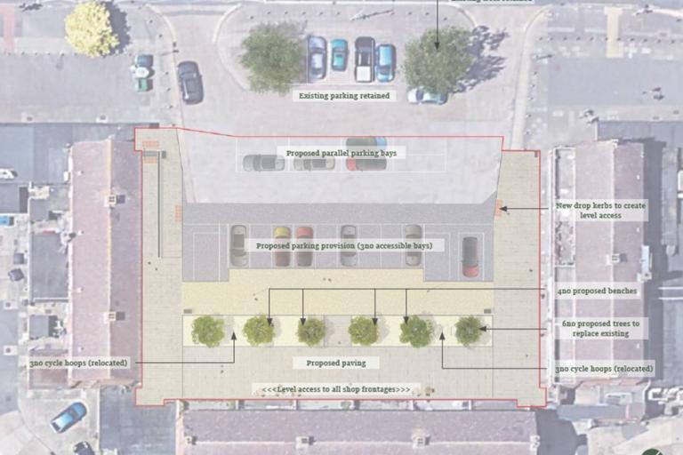 Plans of improved access parking area