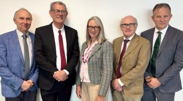A group of the Leaders of five Suffolk councils