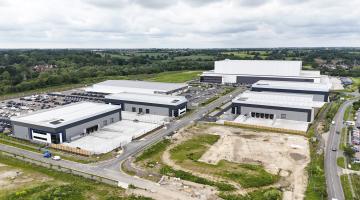 birdseye image of development site