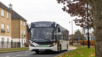 Ipswich bus heading into town